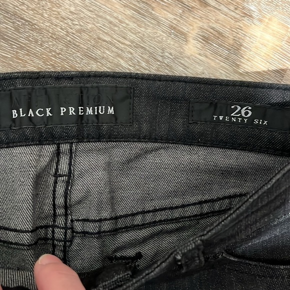 Affliction Womens Black Jeans Premium Bianca Mesh Skinny Fit  Size 26 NWT Moto - Picture 7 of 16